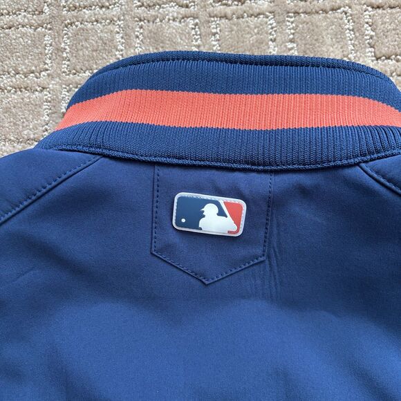 2007 MLB World Series Majestic Therma Base Jacket Mens M Navy Orange Full Zip - Picture 8 of 11